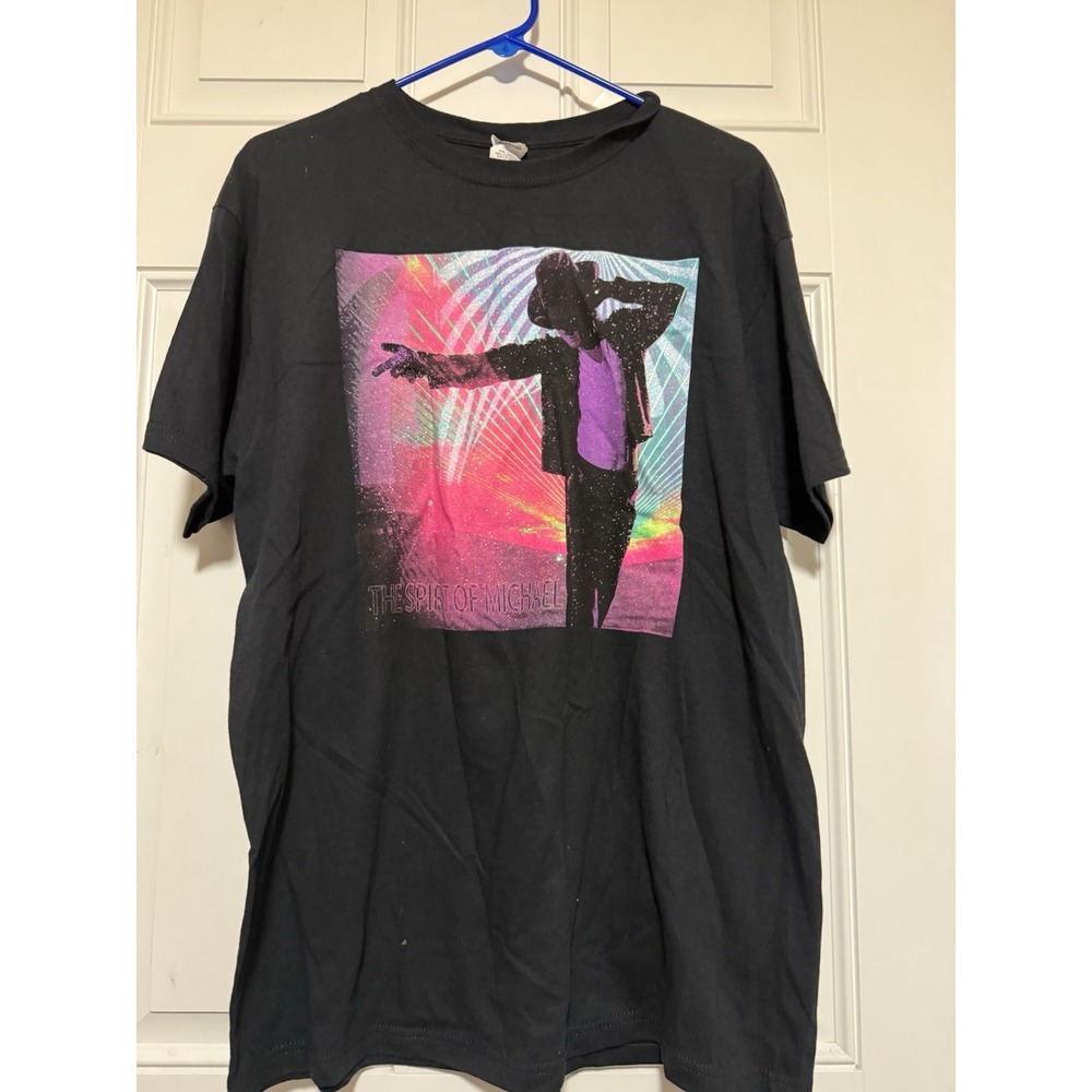 Michael Jackson - "The Spirit Of Michael" -‎ Black Shirt -large Anvil